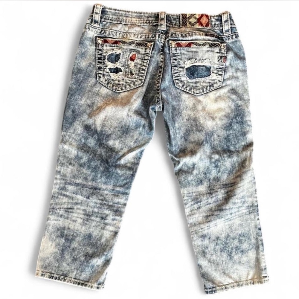 Miss Me Denim Capri with Aztec Patch-work, 28 - Picture 2 of 9